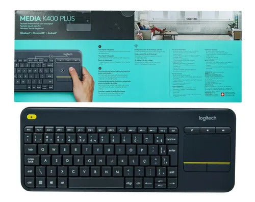 Teclado Sem Fio Touchpad Logitech® K400 Plus