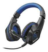 Headset Gamer Trust Gxt Rana Preto E Azul Com Fio Ps4 Box