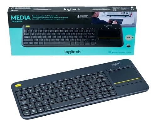 Teclado Sem Fio Touchpad Logitech® K400 Plus