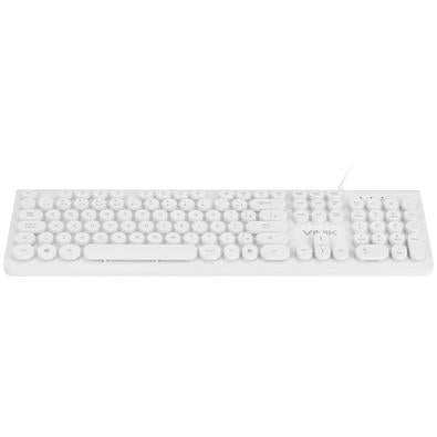 Teclado Usb Multimidia Dynamic Circle Abnt2 Teclas Redondas Cabo Usb 1.8m Branco - Dc110b