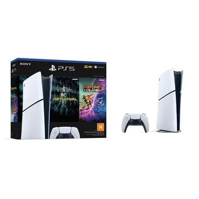 Console PlayStation 5 Slim Sony, SSD 1TB, Com Controle Sem Fio DualSense, Branco + 2 Jogos - 1000038899