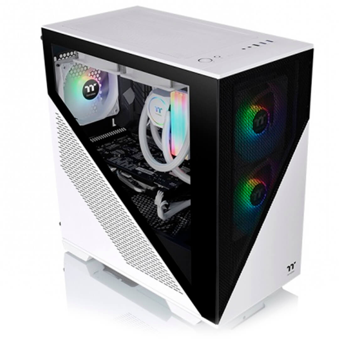 GABINETE TT DIVIDER 170 TG ARGB/SNOW W/TEMP GLASS/SPCC ACOMPANHA 2 FANS