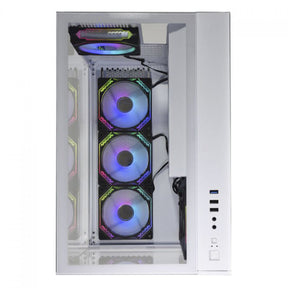 Gabinete Gamer K-MEX Tiger Shark, Aquario, Mid Tower, Vidro Temperado, ATX, White, Sem Fonte, Sem Fan, CGW4J1RH002CB0X