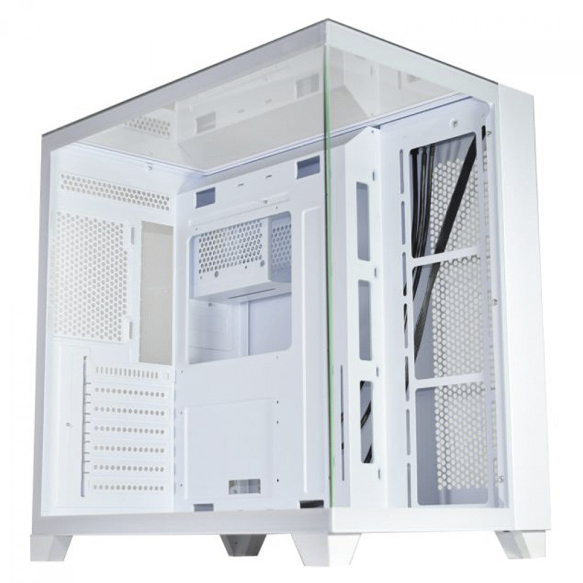 Gabinete Gamer K-MEX Tiger Shark, Aquario, Mid Tower, Vidro Temperado, ATX, White, Sem Fonte, Sem Fan, CGW4J1RH002CB0X