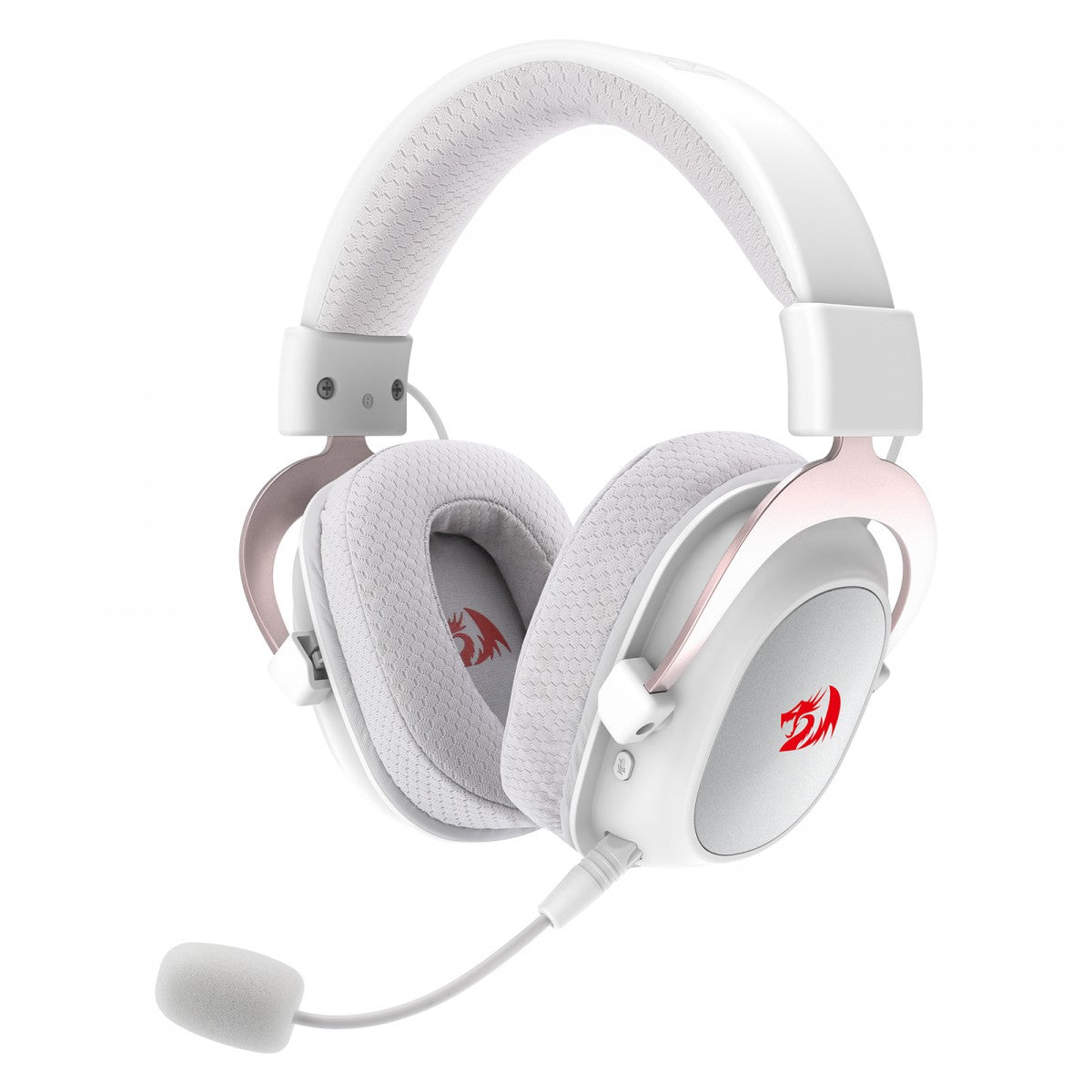 Headset Gamer Redragon Zeus Pro Branco, Sem Fio, Bluetooth, Microfone Destacável, Surround 7.1, White, H510W-PRO