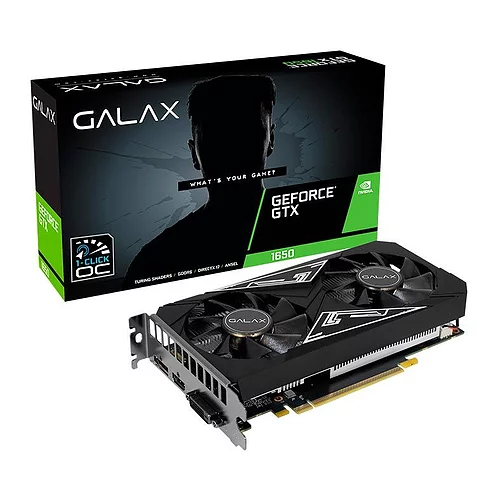 PLACA DE VIDEO GALAX GEFORCE GTX 1650 EX PLUS 4GB GDDR6 1-CLICK OC 128-BIT, 65SQ