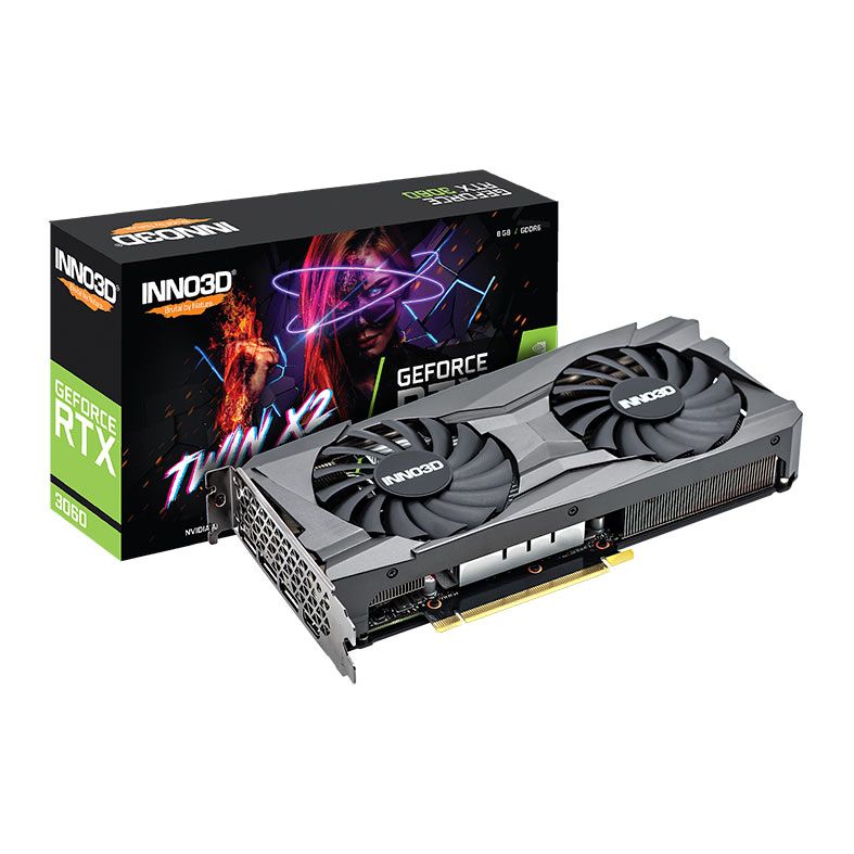 Placa de Video INNO3D GeForce RTX 3060 Twin X2 OC, 8GB, GDDR6, 128-bit, N30602-08D6X-11902130