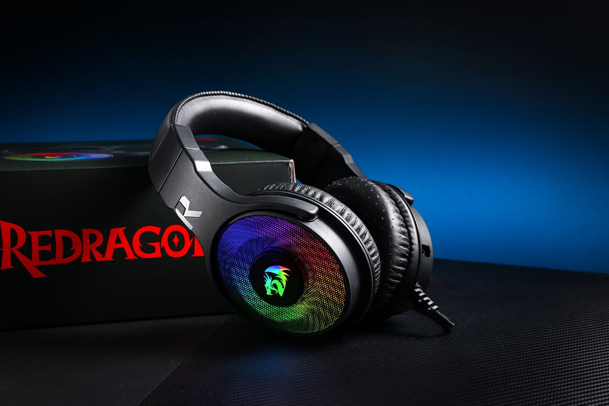 Headset Gamer Redragon Pandora RGB, USB, Com Microfone Removível, Drivers 50mm, Preto - H350RGB