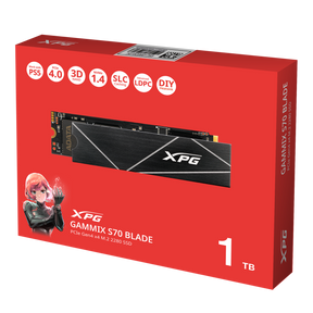 SSD XPG GAMMMIX S70 BLADE 1TB, M.2 2280 NVME, LEITURA 7400MB