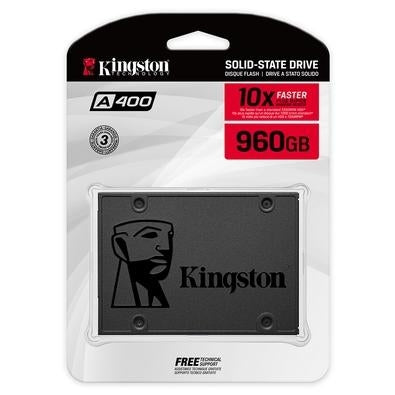 SSD SATA Kingston A400 960GB, 2.5', Leitura: 500MB/s e Gravação: 450MB/s, Preto - SA400S37/960G