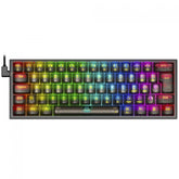 Teclado Gamer Mecânico Redragon Fizz Clear, RGB, USB, Switch Crystal, ABNT2, 60%, Preto, K617CTB-RGB