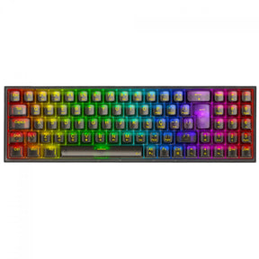 Teclado Gamer Mecânico Redragon Pollux Pro Clear, RGB, Wireless, Bluetooth, Switch Crystal, ABNT2, Preto, K628CTB-RGB-PRO PT