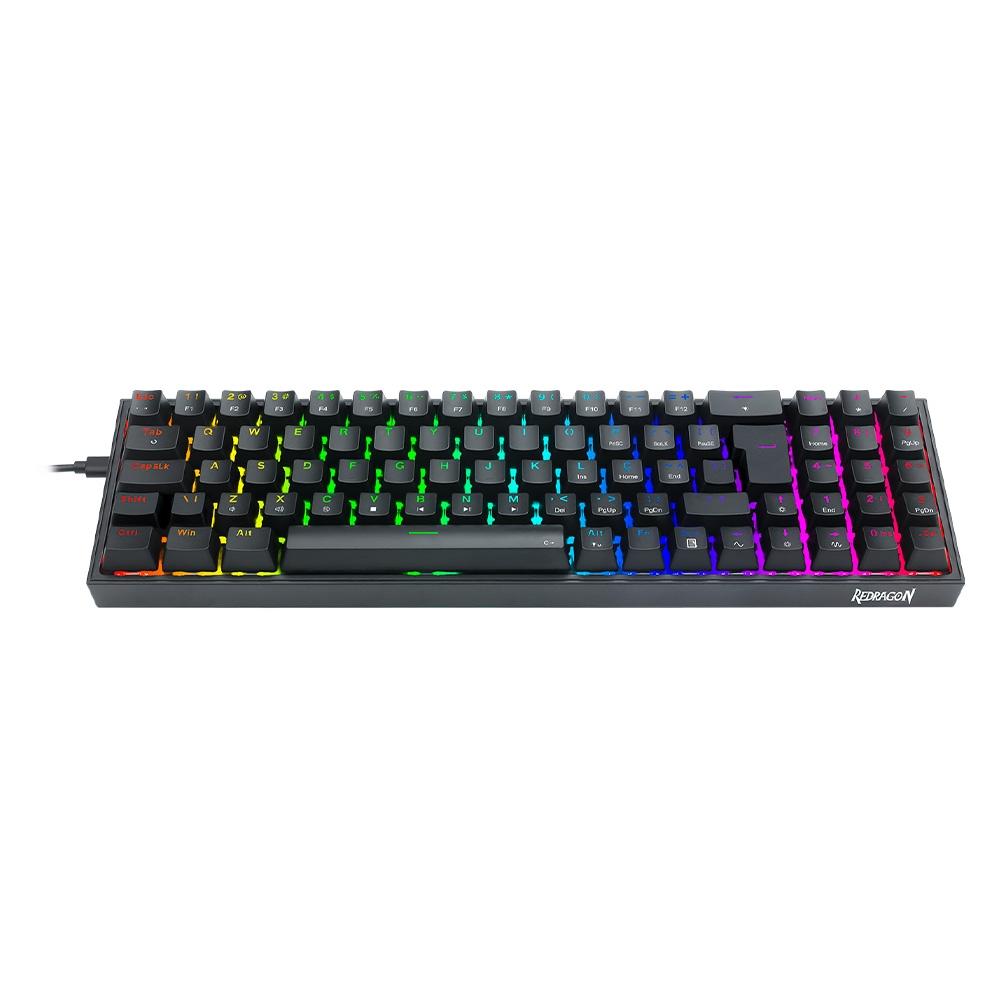 Teclado Mecânico Gamer Redragon POLLUX RGB Preto SWITCH BLUE - K628-RGB-B (PT-BLUE)